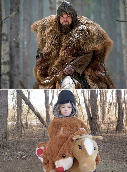 sixpenceee:Three little sisters recreate movie scenes with...