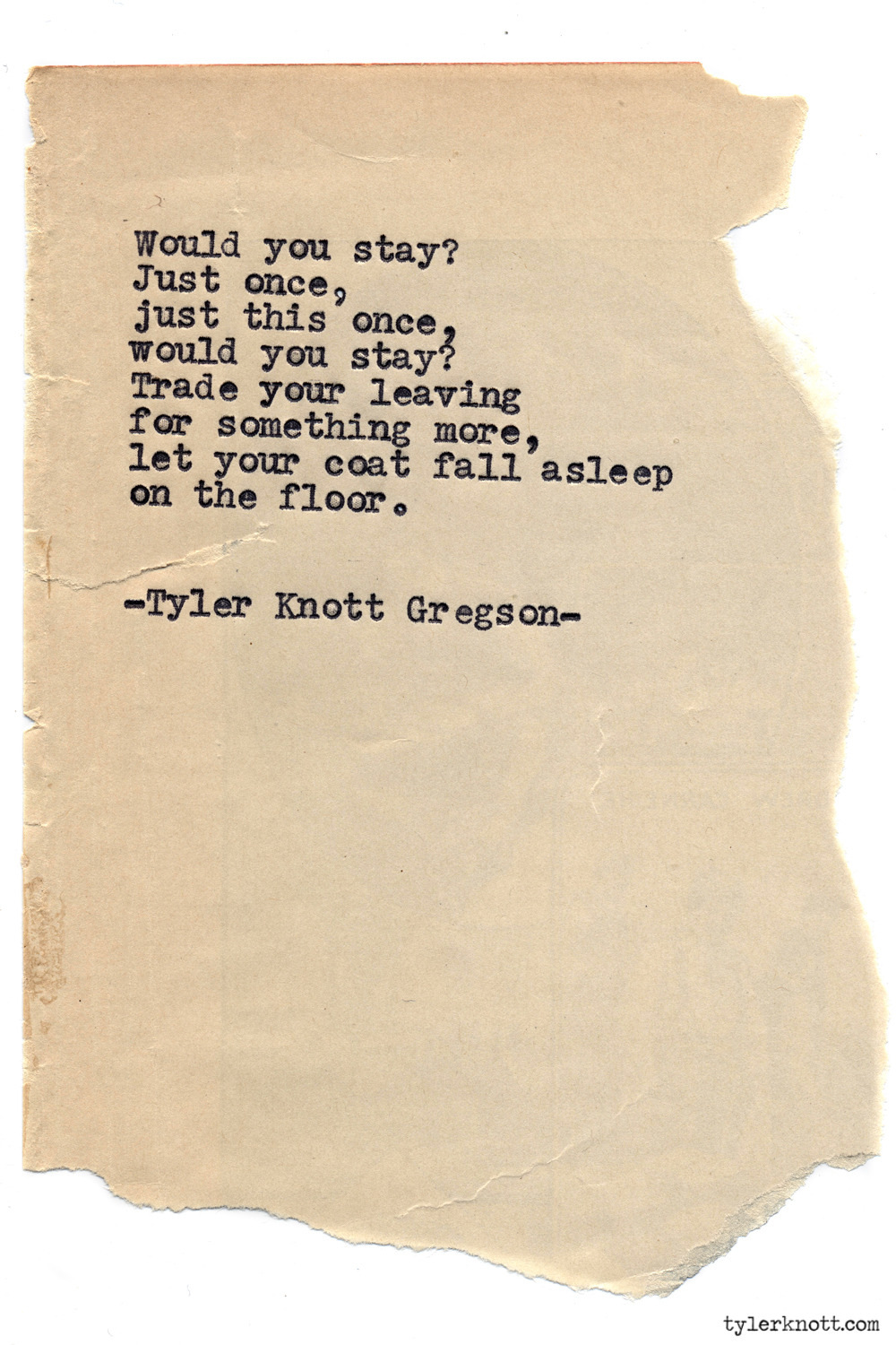 Tyler Knott Gregson — Typewriter Series #814 by Tyler Knott Gregson
