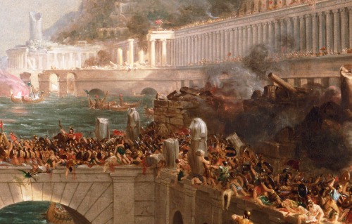 aqua-regia009:Destruction (1836) - Thomas Cole From «The Course...