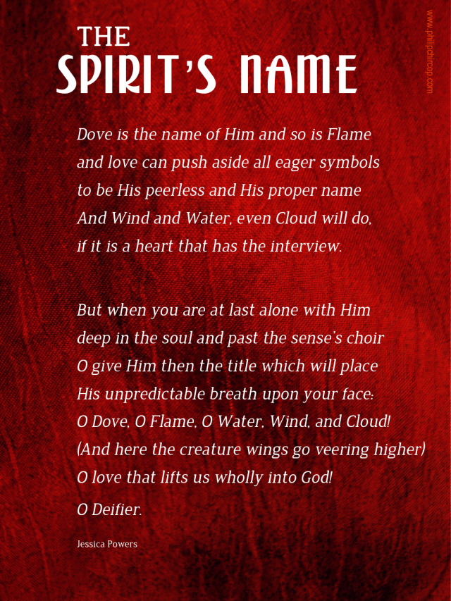 A-MUSED - THE SPIRIT’S NAME Read the poem out loud. Let it...