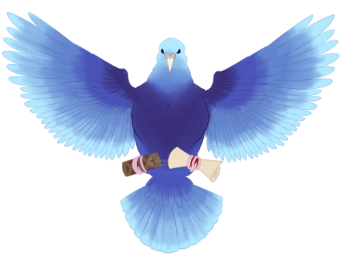 and another neat commission i got to do of this blue dove!