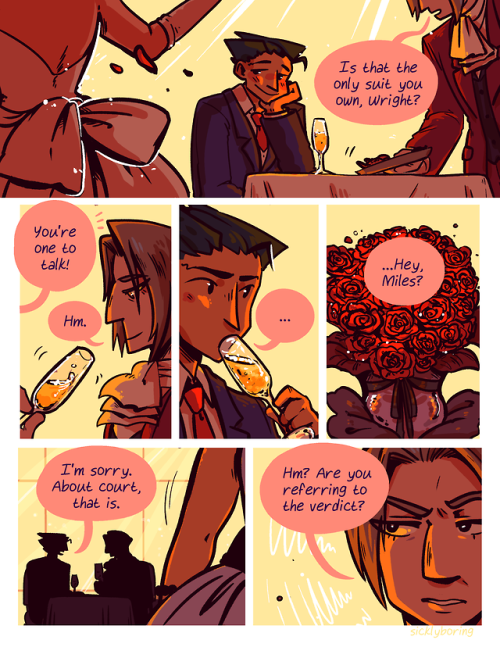 ace attorney spirit of justice phoenix wright wrightworth miles edgeworth spoilers sickly doodles sickly comics their dialogue throughout this entire case was driving me mad they were flirting in court these GOOBERS edit: fixed a minor typo