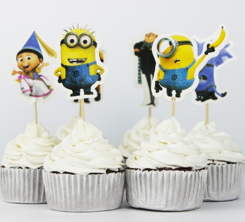 24pcs Despicable Me Gru minion Cupcake Topper...