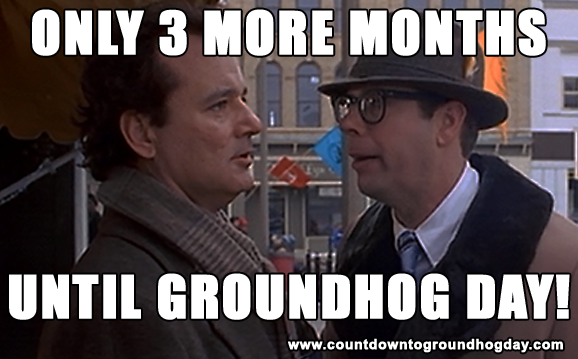 3 months until Groundhog Day