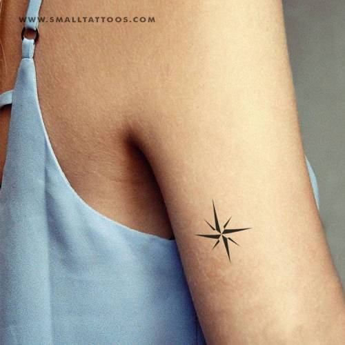 Minimalist compass temporary tattoo, get it here ►... travel;compass rose;temporary
