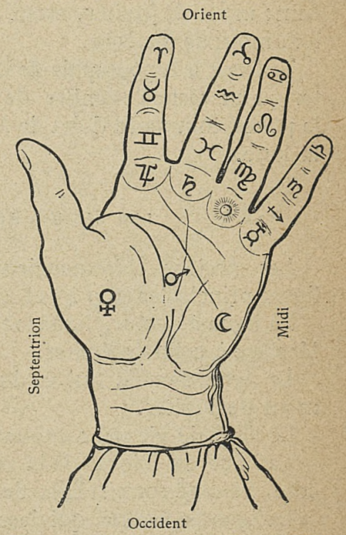 nemfrog:Signs of the Zodiac correspond to parts of the hand. Les...