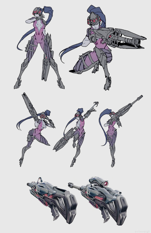 evilwvergil:“concept arts” : 奪命女 Widowmaker↳ オーバーウォッチ OVERWATCH