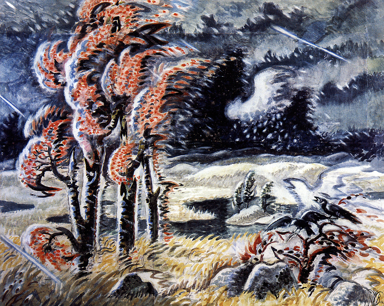 peira:
“Charles Burchfield: Northwind in March (1960-1966) watercolor
”