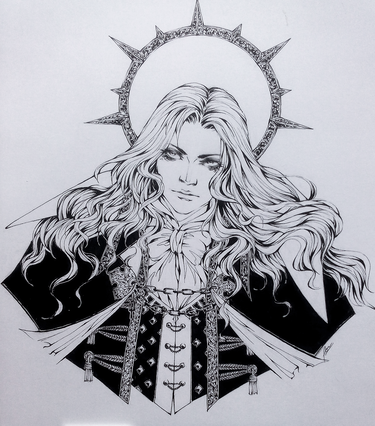 nezumiyasha: nezumiyasha: Full ink drawing of the Alucard piece I posted a while ago…
