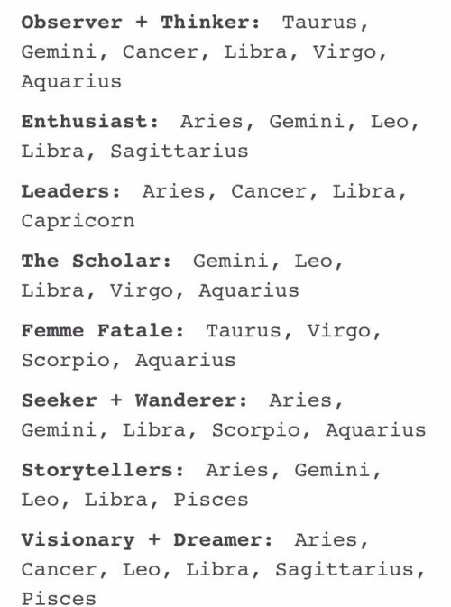 astrology traits | Tumblr