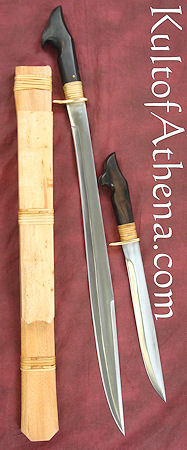 filipino athena kult weapons blade sword swords steel split daga espada traditional kultofathena weapon damascus spatha roman