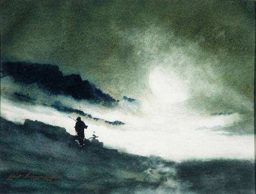 met-american-painting:Moon Rising over Fog Clouds by Elliott...