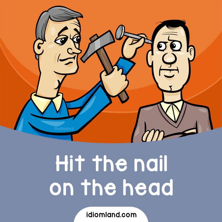 idiom-land-idiom-of-the-day-hit-the-nail-on-the-head