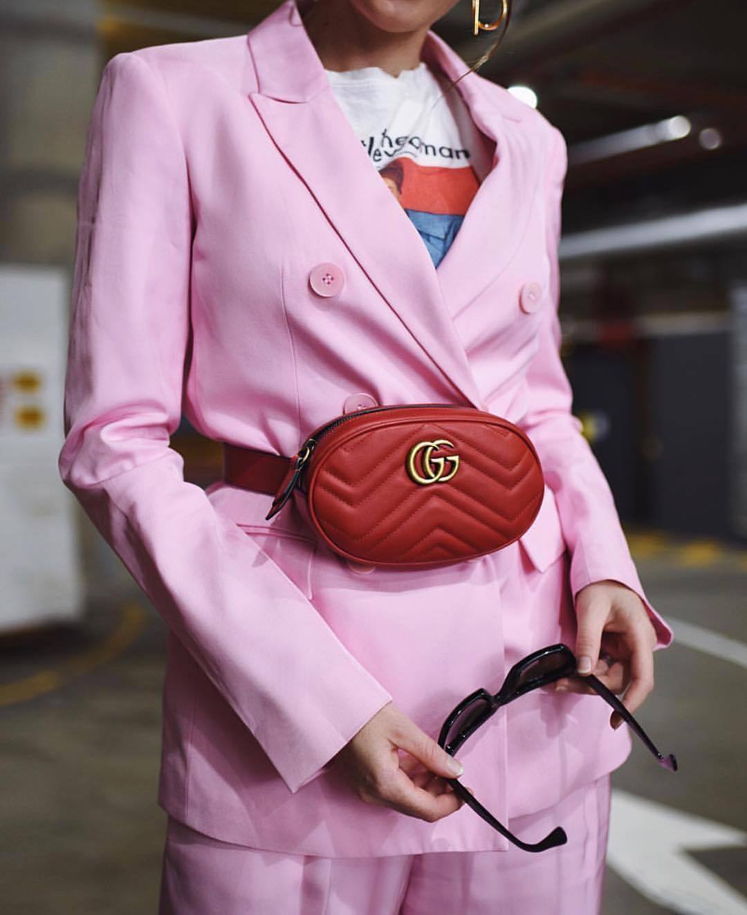 gucci marmont matelasse leather belt bag