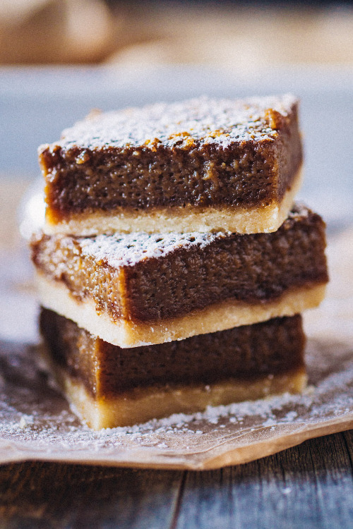 sweetoothgirl:Apple Cider Custard Bars with a Shortbread Crust