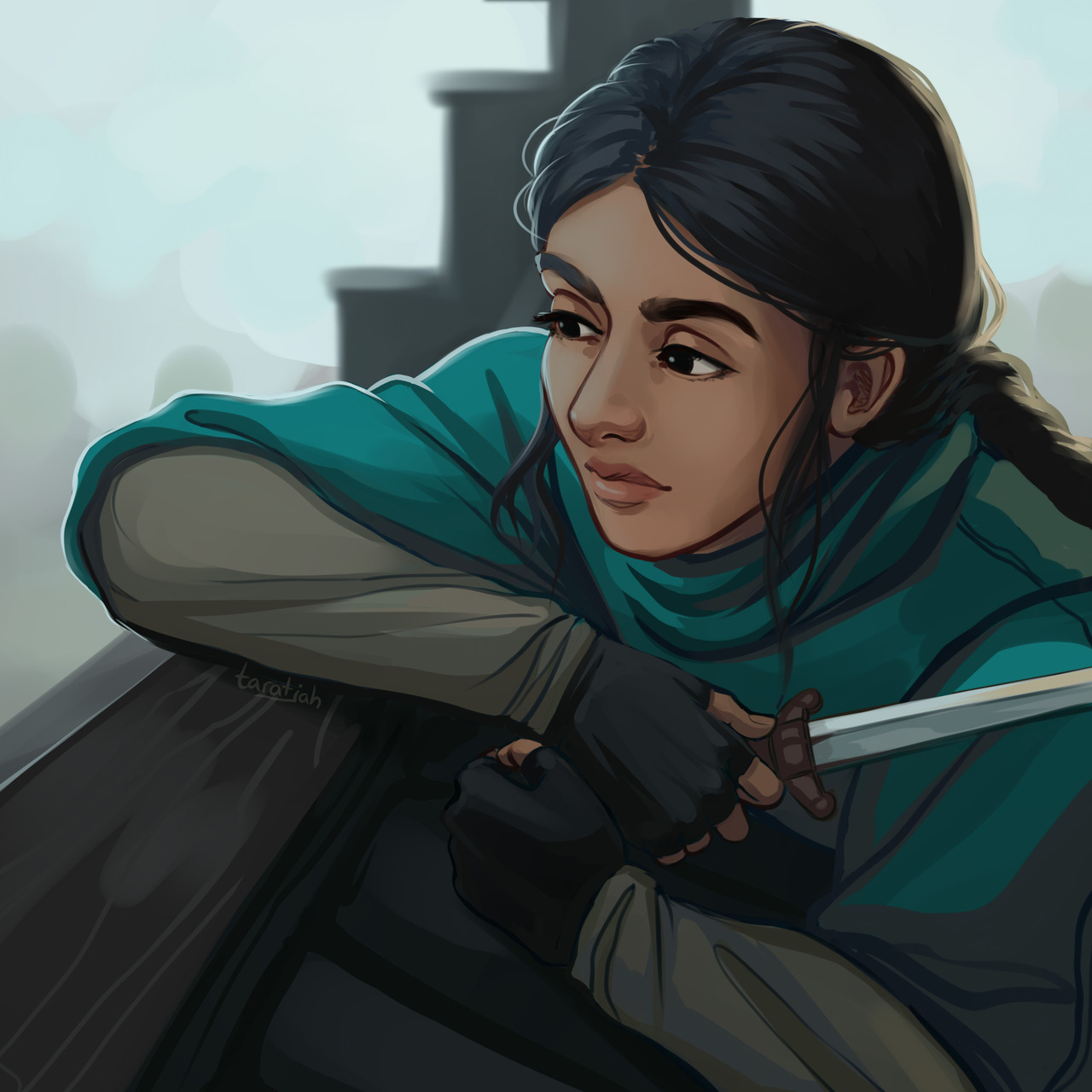 Six of Crows won the fanart poll on my Patreon, so I drew Inej! The new poll will be up in a couple of days :)