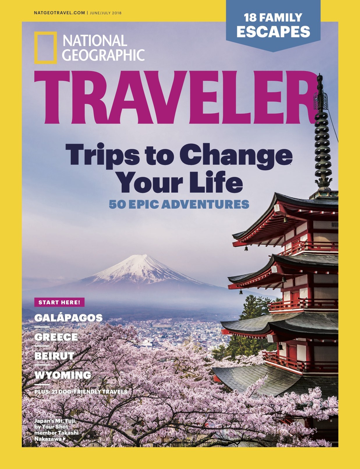 National Geographic Traveler Magazine Cover... Editors' Spotlight