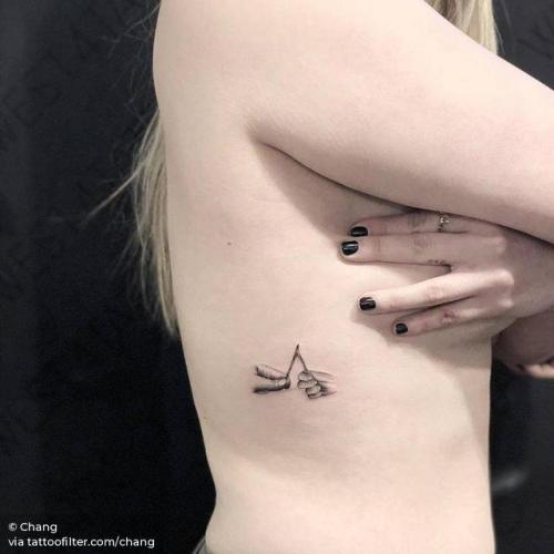 By Chang, done at West 4 Tattoo, Manhattan.... wishbone;small;good luck;anatomy;single needle;chang;rib;facebook;twitter;bone;other