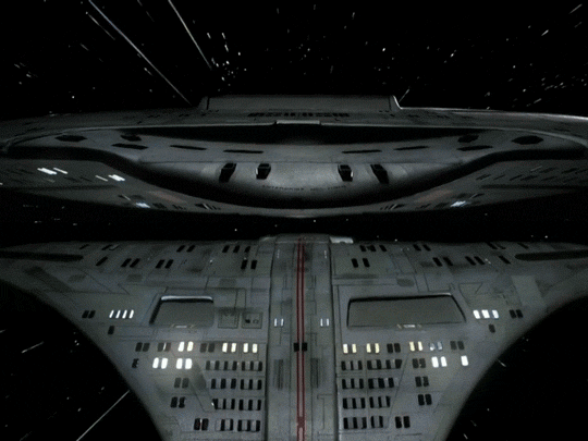 Starfleet ships — Galaxy-class saucer separation at warp 