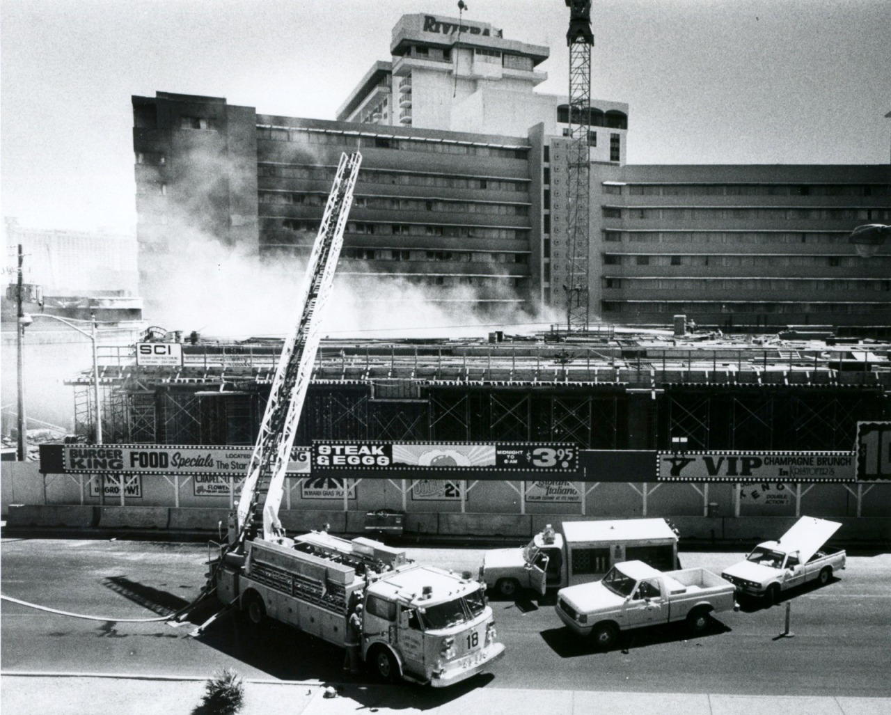 Vintage Las Vegas — Fire at the Riviera, Las Vegas, September 7,...