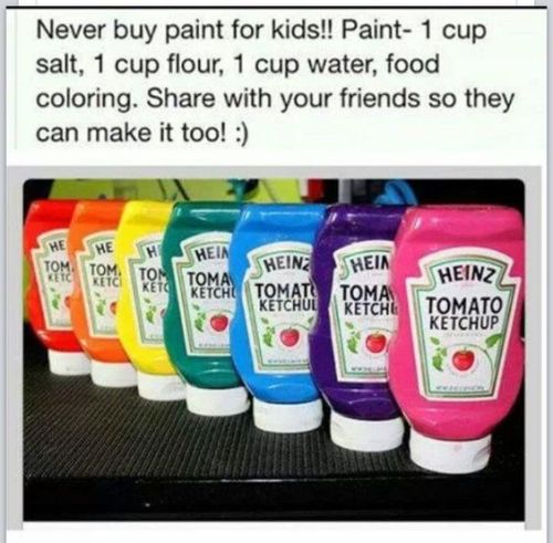 Home made finger paint recipe.