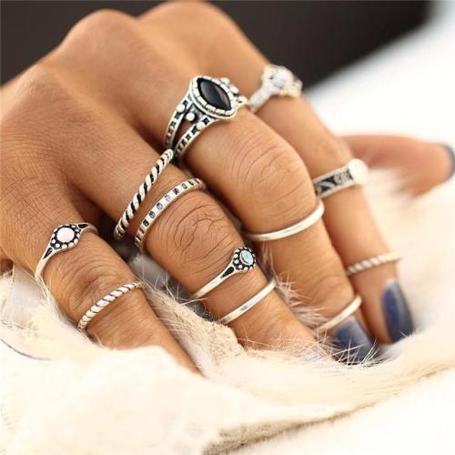 favepiece:12-Piece Boho Ring Set - Get 10% OFF with code...