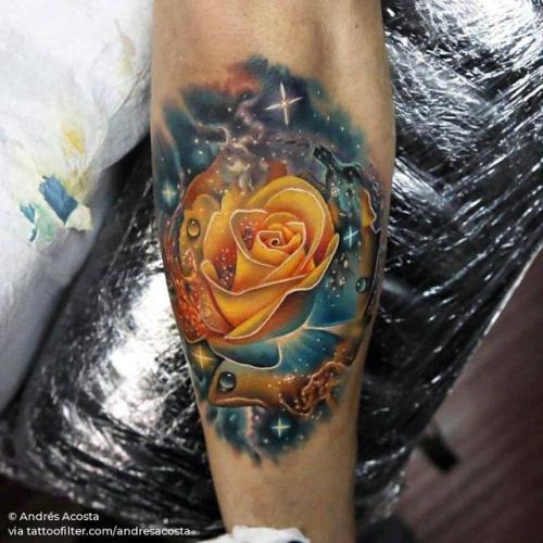 By Andrés Acosta, done in Austin. http://ttoo.co/p/30936 flower;andresacosta;big;rose;facebook;nature;realistic;forearm;twitter