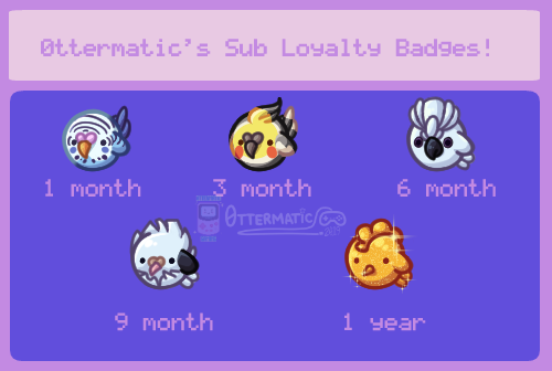 made some sub loyalty badges for my twitch!!