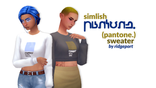 ridgeport:simlish pantone inspired sweaterthis cute lil edit...