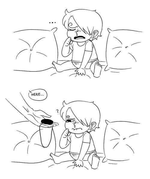 ask-the-vinsmokes:BrotherhoodAUPat Pat = EyepatchPoor Niji...