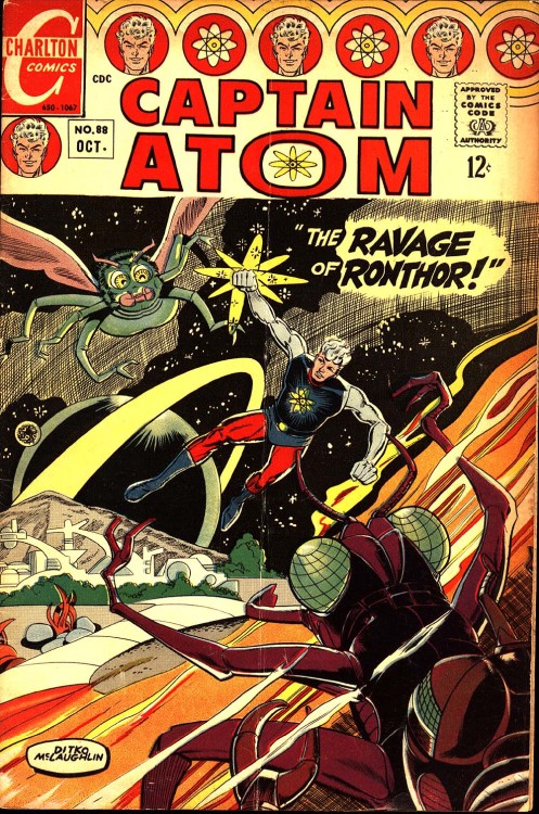 Here’s a cover in which Captain Atom seems to cross over into Dr...