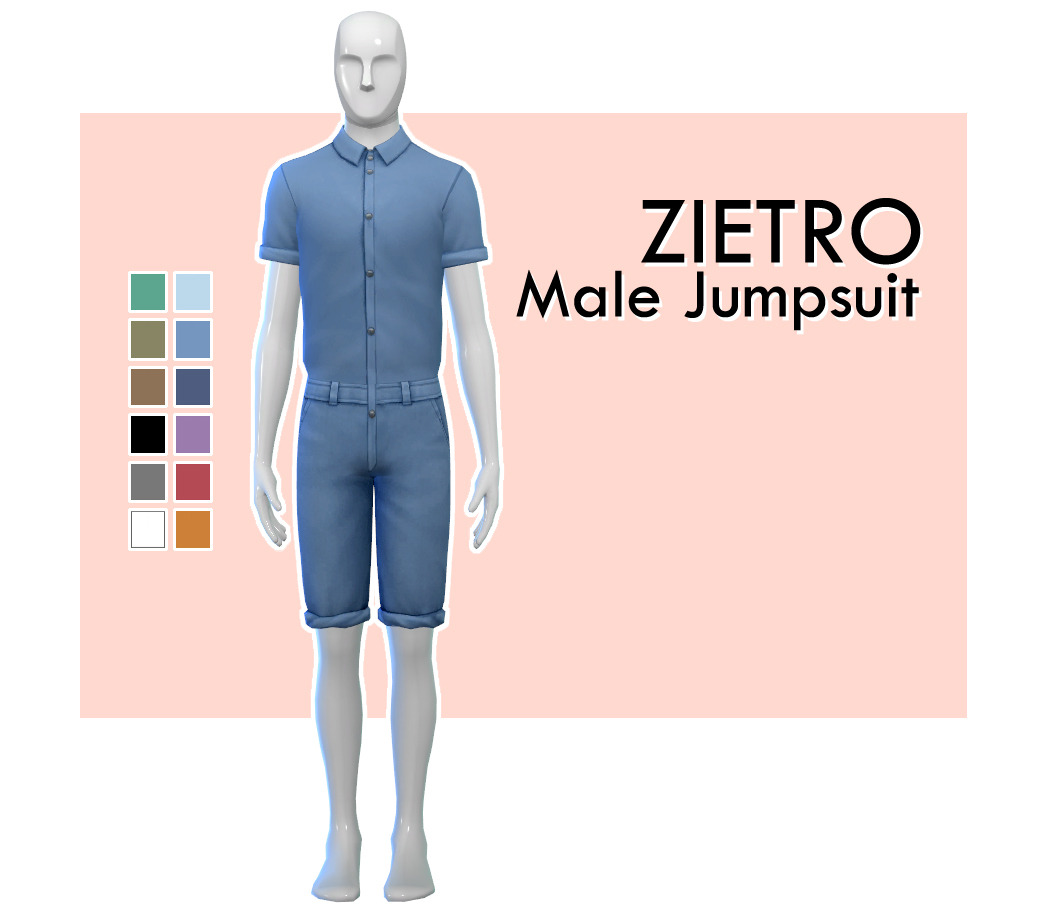 Sims 4 Male Jumpsuit CC