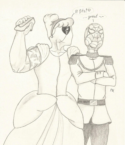 my artwork TSInktober inktober inktober2016 spideypool fanart spideypool halloween costumes