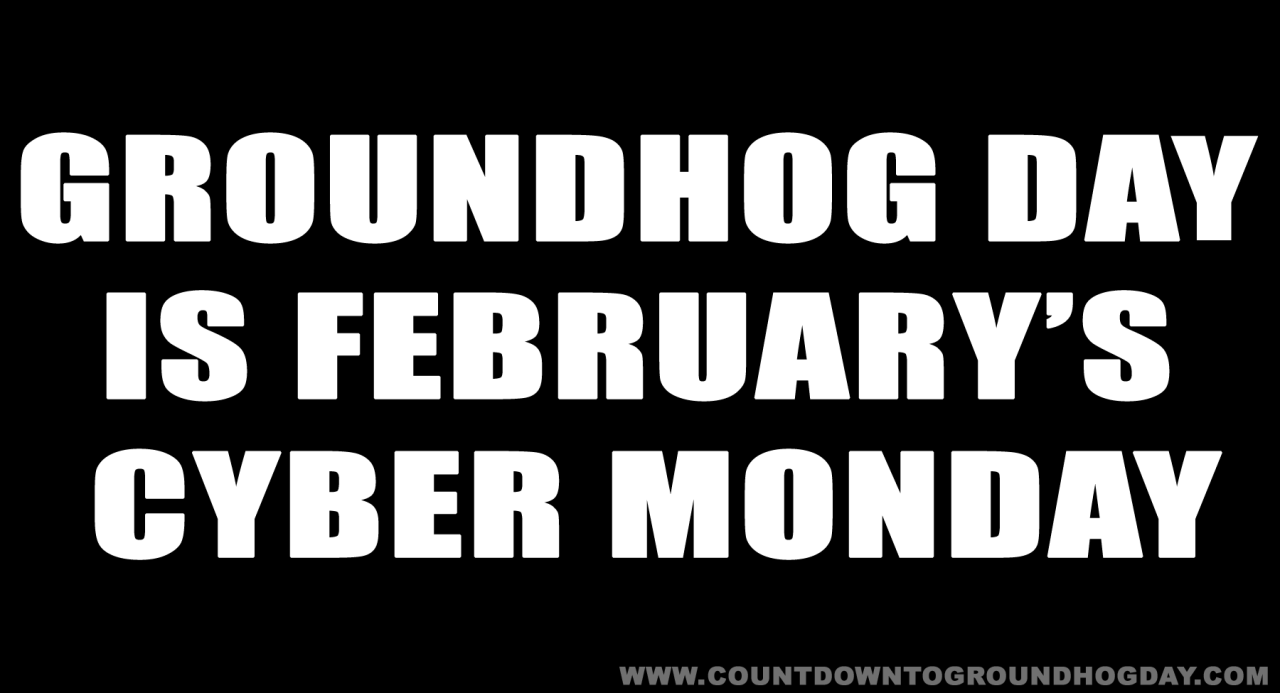 Groundhog Day is February's Cyber Monday