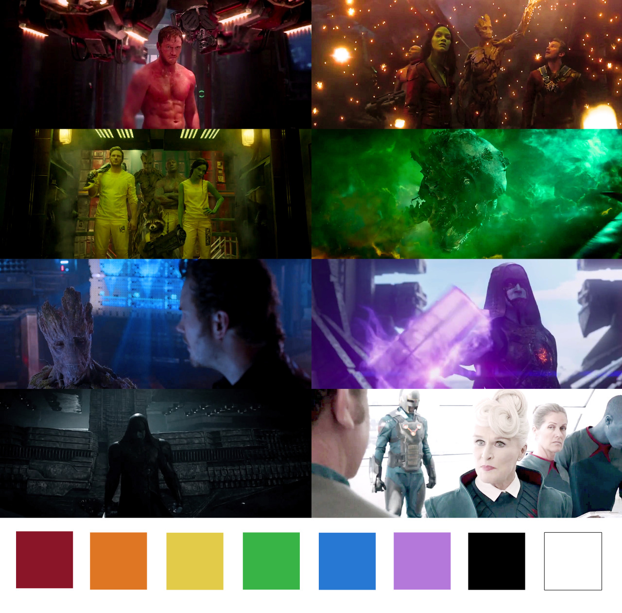 Guardians of the Galaxy | Color Palette | JakesHeadWarning