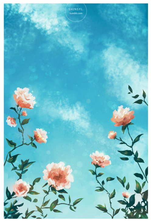 shinsyl:“a study in flowers”Painted on PS [2018.08]Have a...