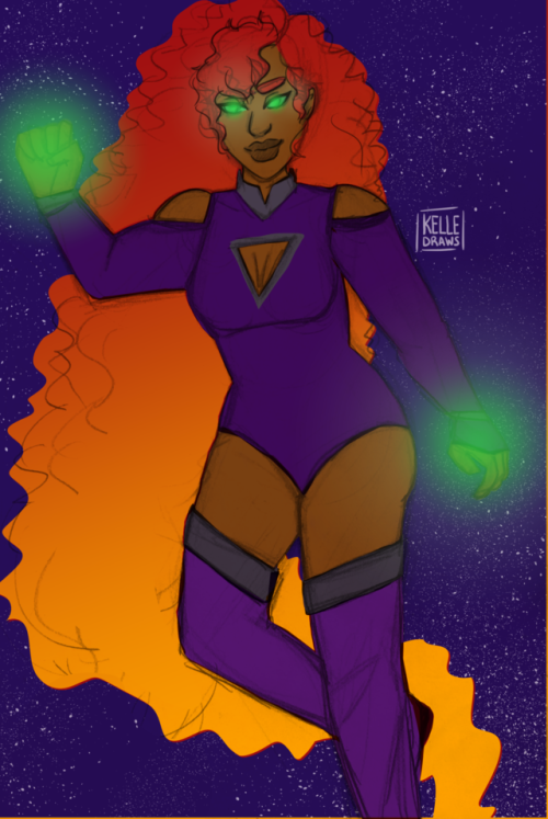 kelledraws:!! BLACK STARFIRE !!as a nerdy black girl, my whole...