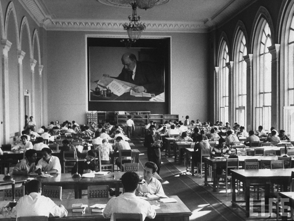 Library in Baku, Azerbaijan (1950s)