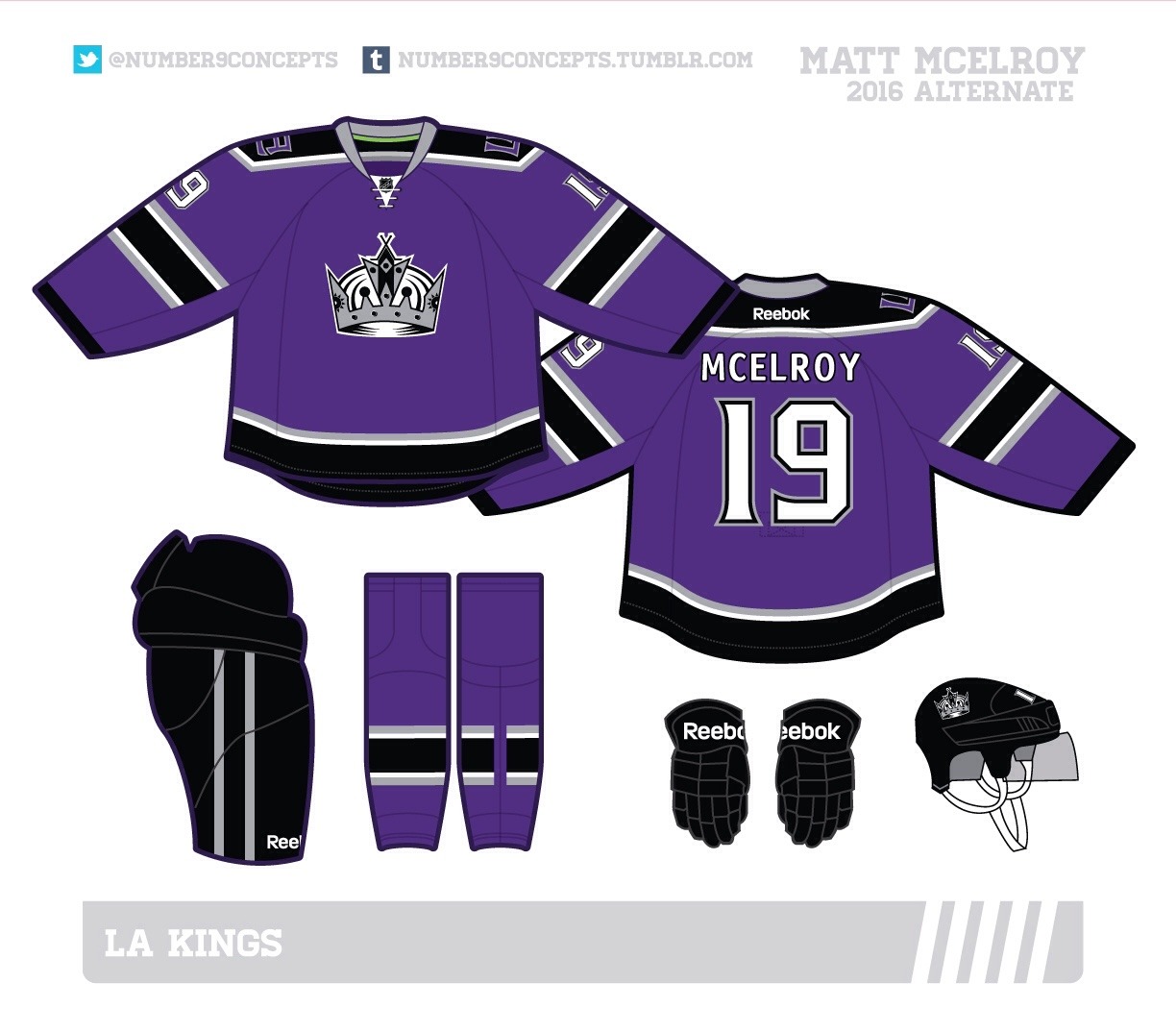 la kings jersey numbers