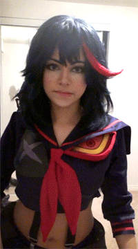Thin black girl anal Ryuko matoi cosplay gif