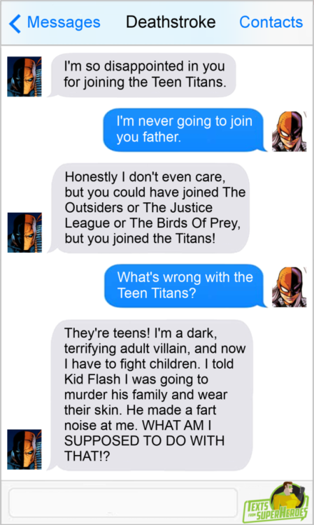 fromsuperheroes:Texts From Superheroes: Team Player