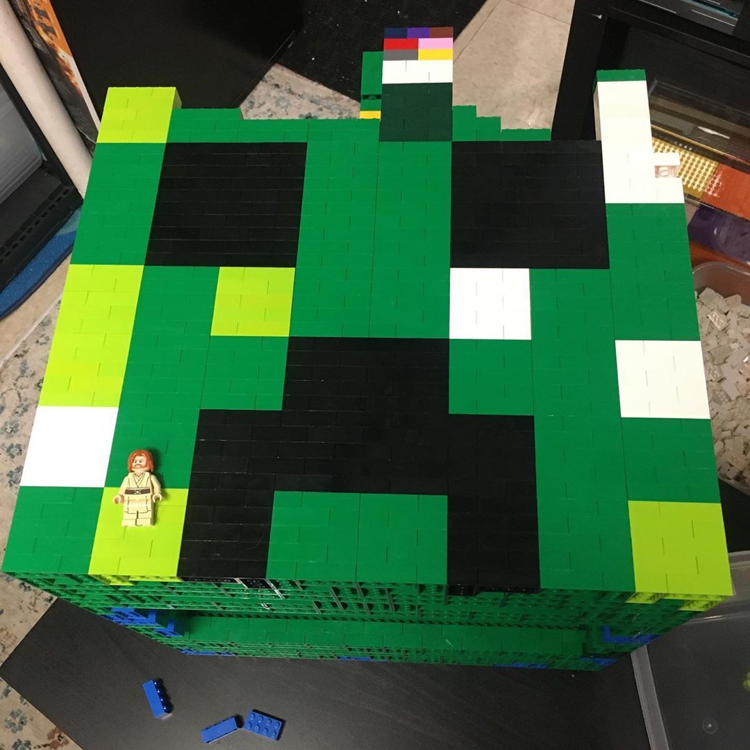 Lego New Mindcraft Green The First Knight Creeper Minifigure Droid
