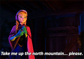 Image result for anna frozen take me to north mountain gif