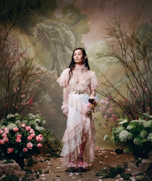 rodarte:Hong Chau wearing Rodarte FW18.