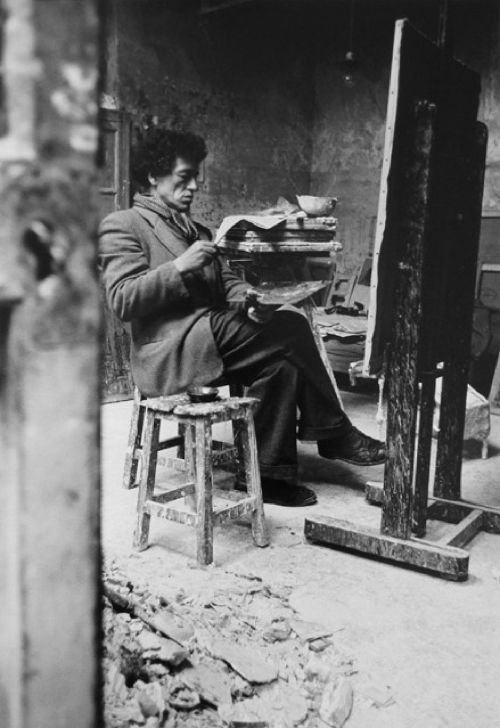 de-salva:Alberto Giacometti in his Studio (Atelier), Paris...