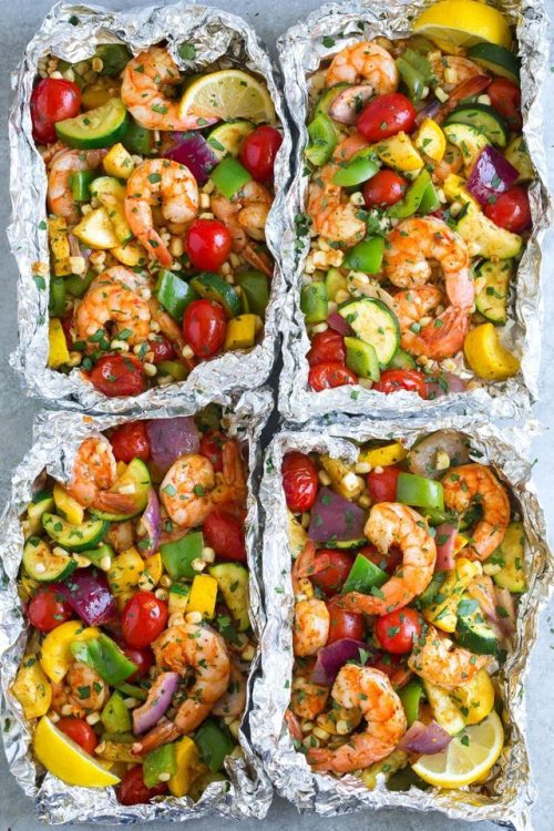 foodffs:Shrimp and Summer Veggie Foil PacksFollow for...