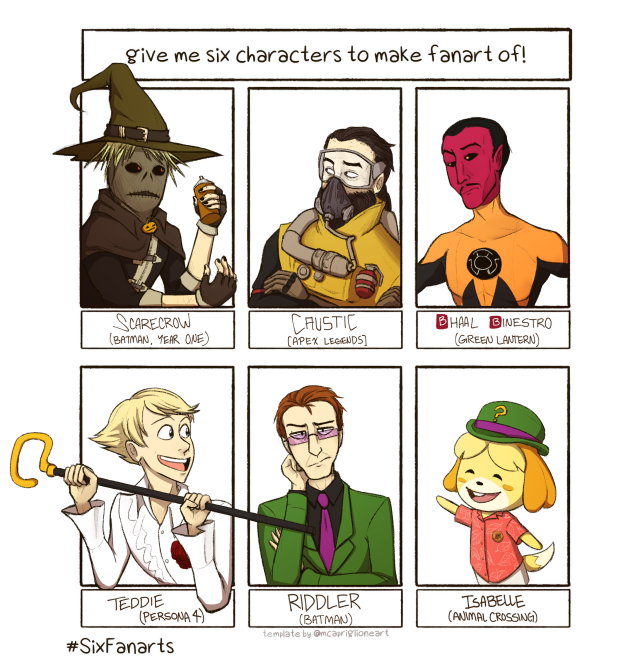 This was really fun to do! Thanks everyone who sent a character in I really enjoyed making the characters interact with each...