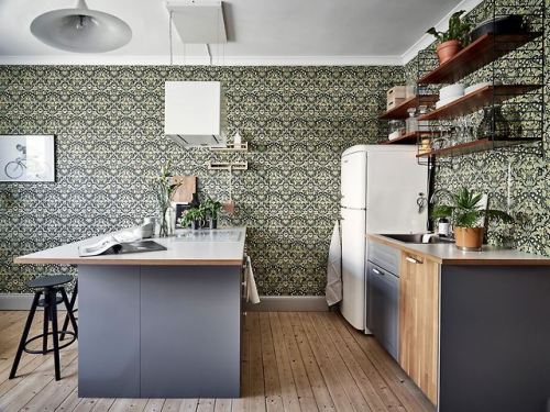 gravityhome:Wallpapered Scandinavian apartmentFollow Gravity...