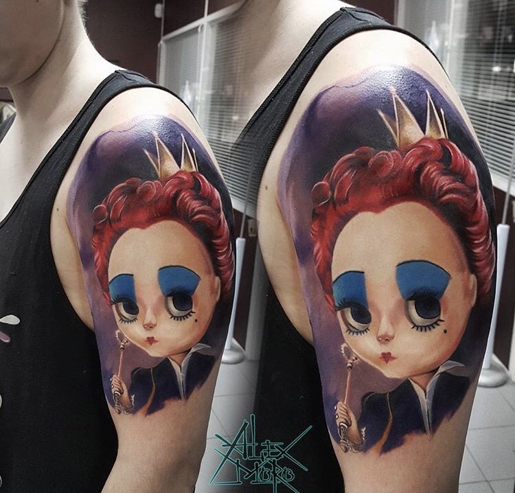 Disney Alice In Wonderland Queen Of Hearts Tattoo