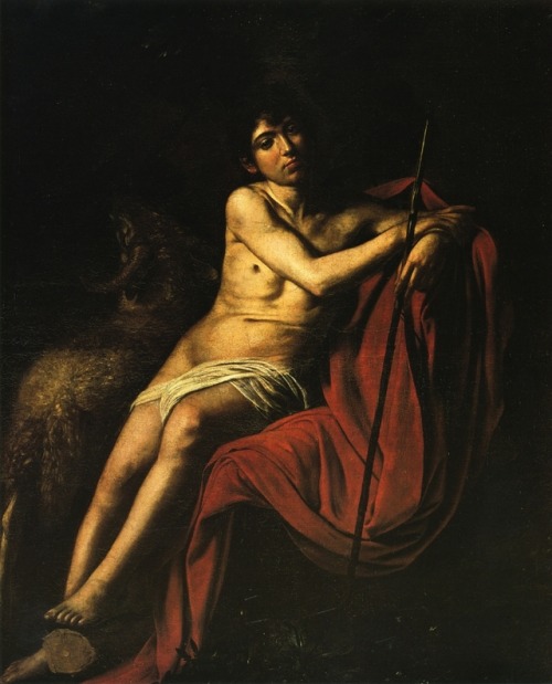 artist-caravaggio:John the Baptist, CaravaggioMedium:...